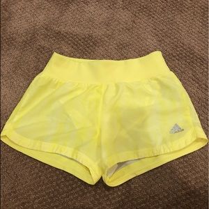 Neon Yellow Adidas Climalite Shorts